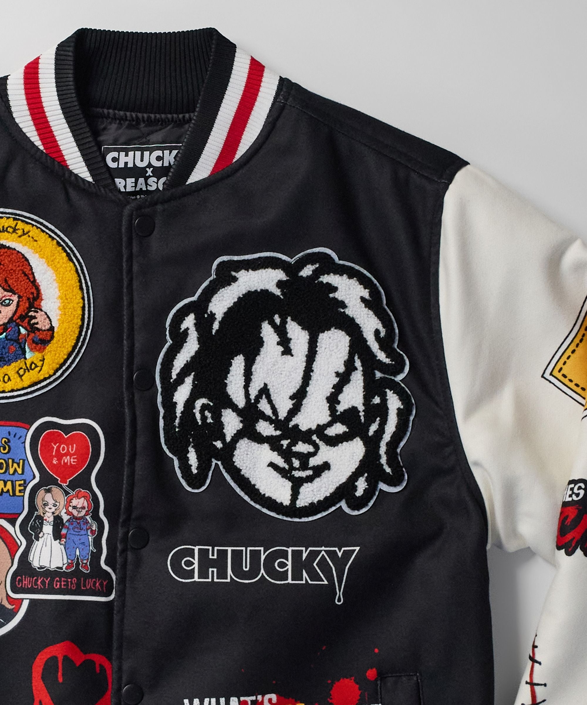 MENS REASON CHUCKY VARSITY JACKET (BLACK)