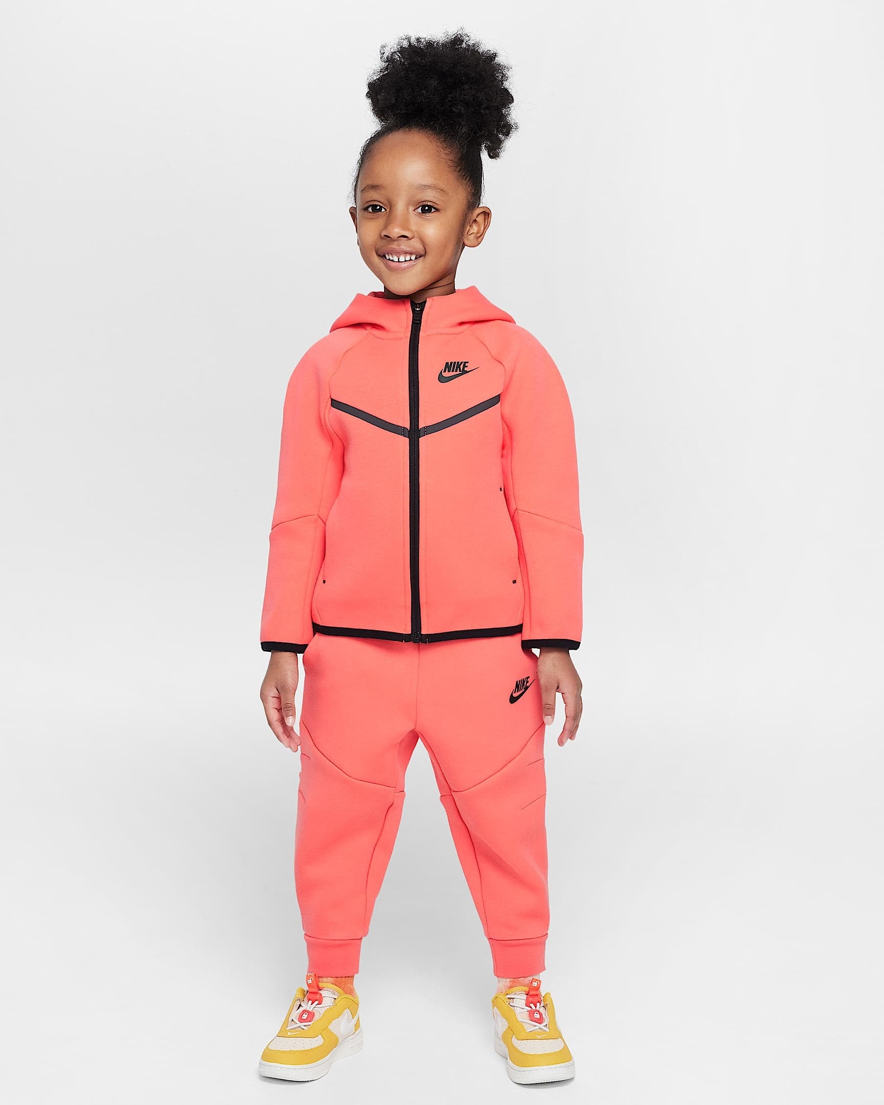 TODDLER NIKE TECH FLEECE 2-PIECE FULL-ZIP SET (MAGIC EMBER)