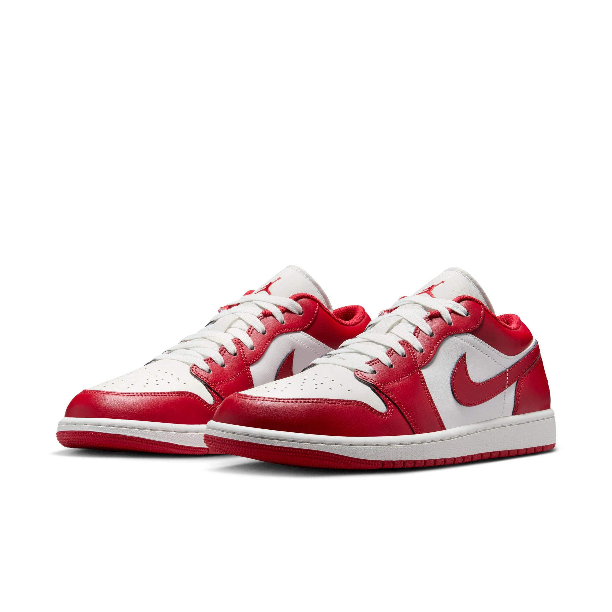MENS AIR JORDAN 1 LOW (SUMMIT WHITE/VARSITY RED)