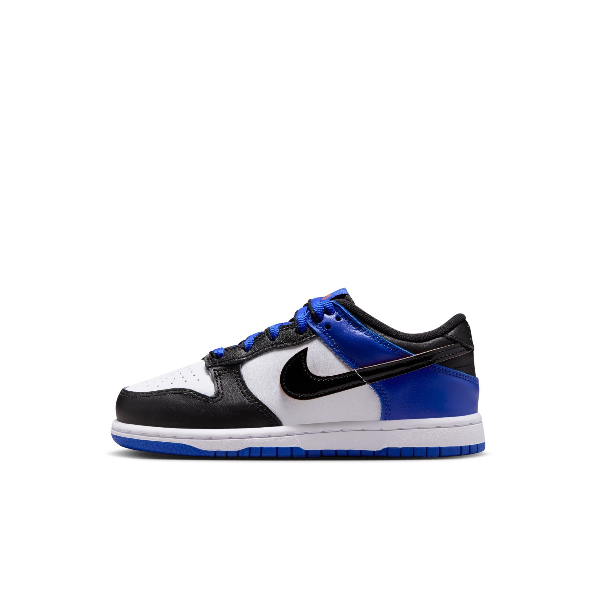 KIDS NIKE DUNK LOW SE PS (WHITE/BLACK/RACER BLUE/TERRA BLUSH)