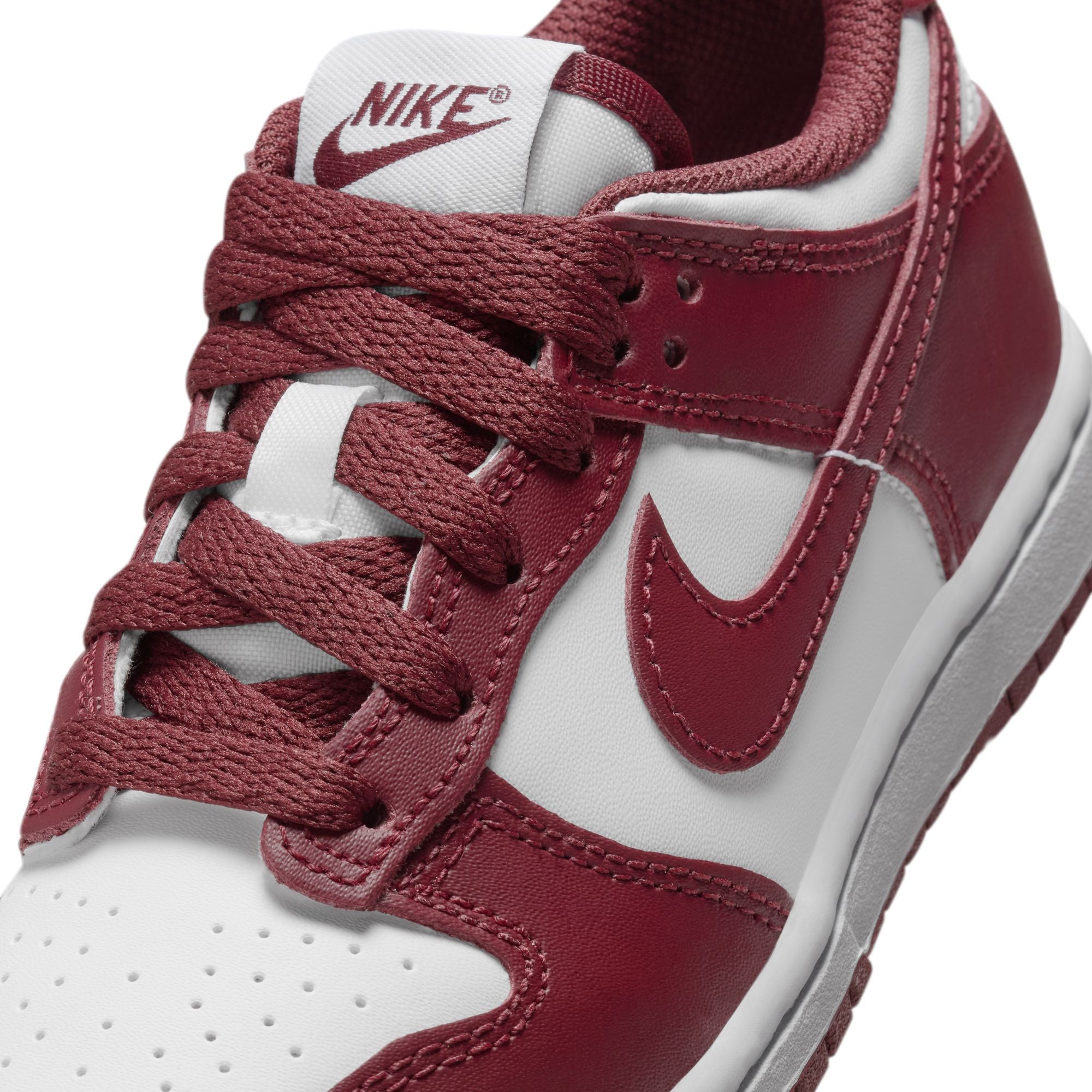 KIDS NIKE DUNK LOW PS (WHITE/REDWOOD/GYM RED)