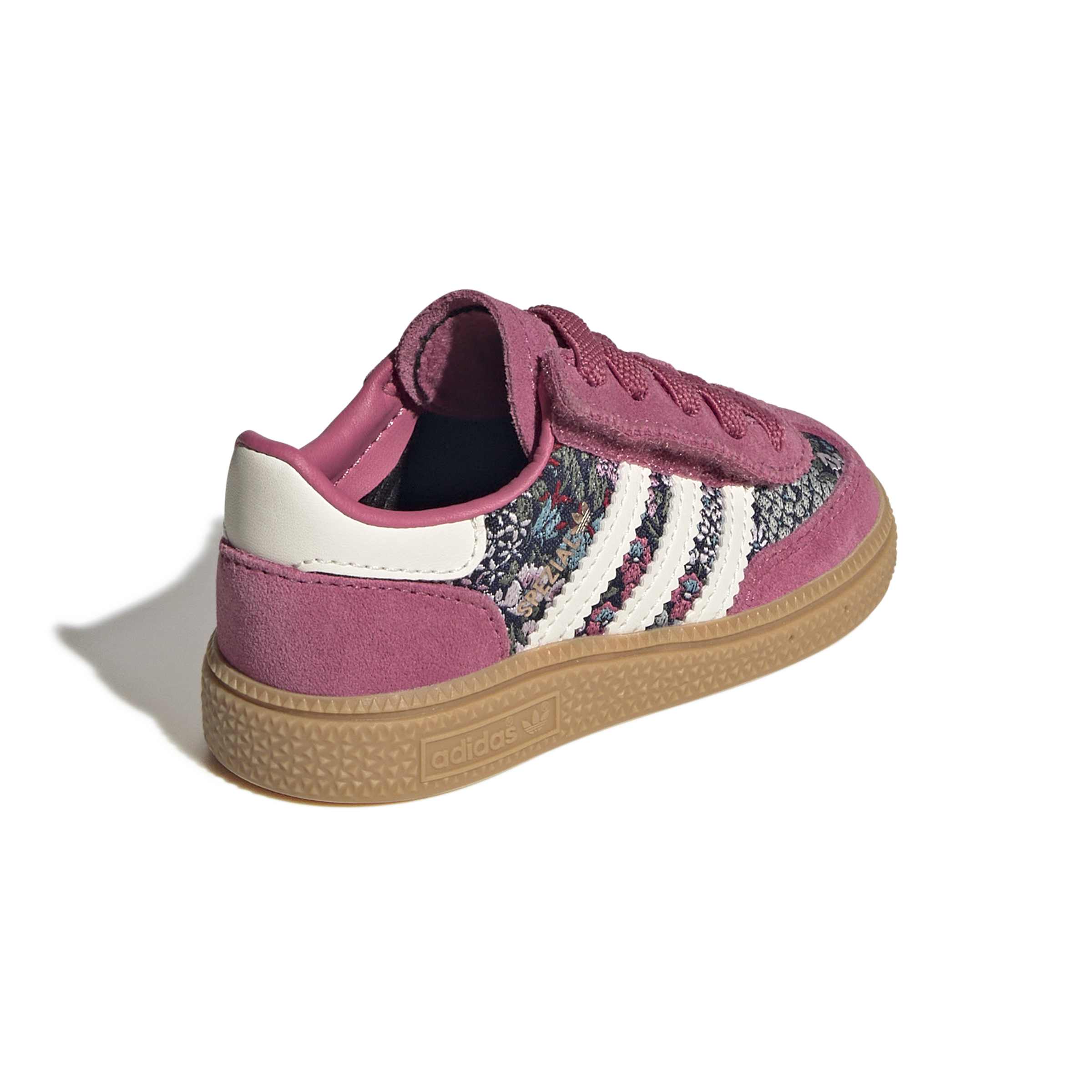 KIDS ADIDAS LIBERTY HANDBALL SPEZIAL COMFORT CLOSURE ELASTIC LACE  TD (DUAL MAGENTA / CREAM WHITE / GUM)