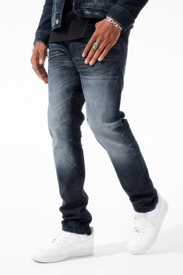 MENS JORDAN CRAIG COLLINS FIT MEADOWLANDS PURE DENIM (MIDNIGHT BLUE)