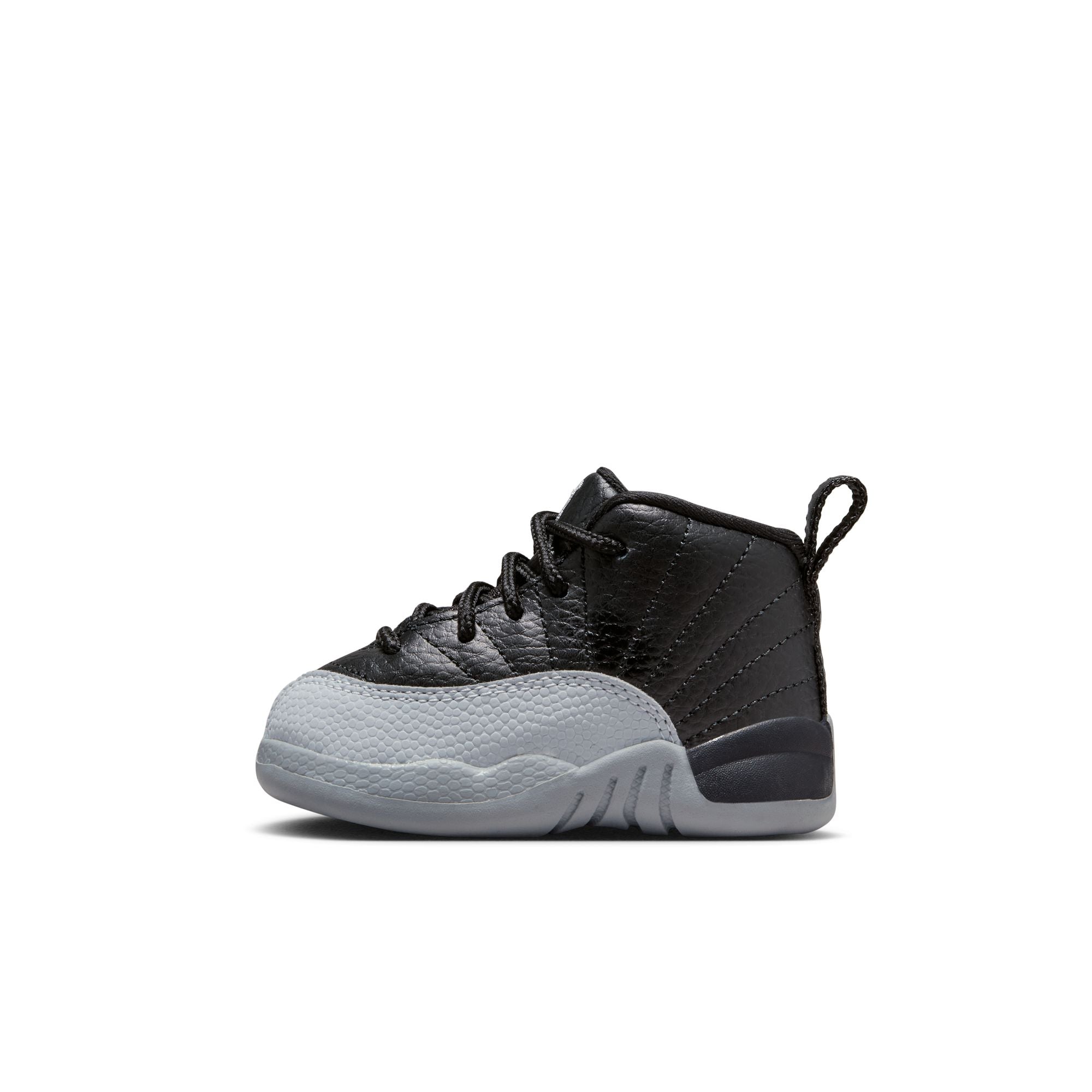 KID'S AIR JORDAN 12 RETRO TD (BLACK/WOLF GREY)