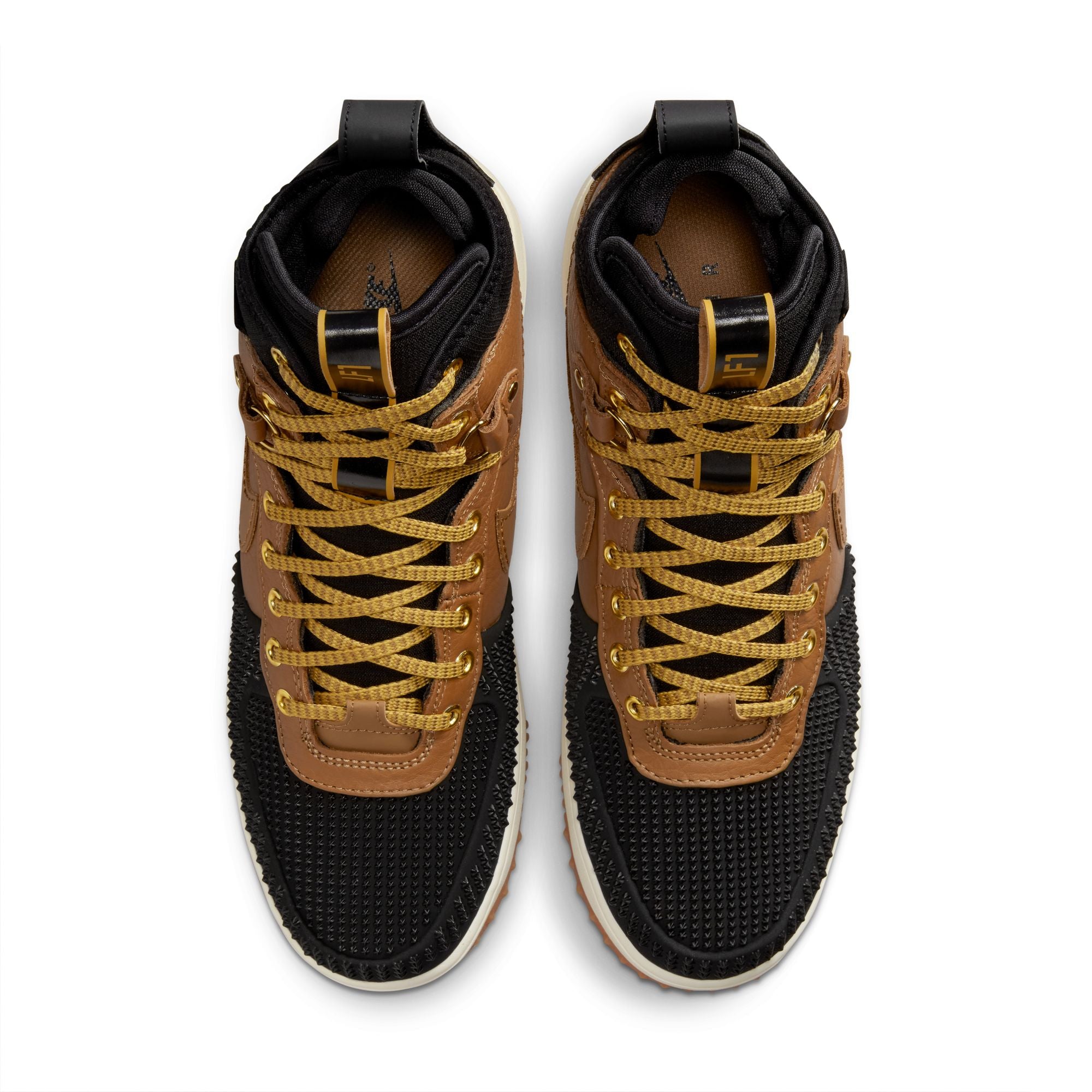 MENS NIKE LUNAR FORCE 1 DUCKBOOT (ALE BROWN/BLACK/GOLDTONE)