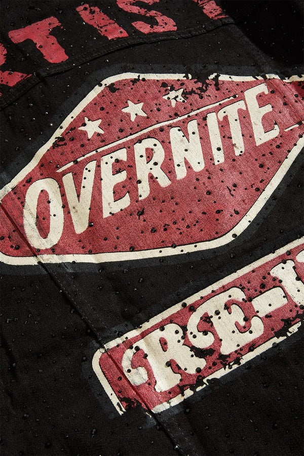 MENS JORDAN CRAIG LOCAL DEALER TRUCKER JACKET (JET BLACK)