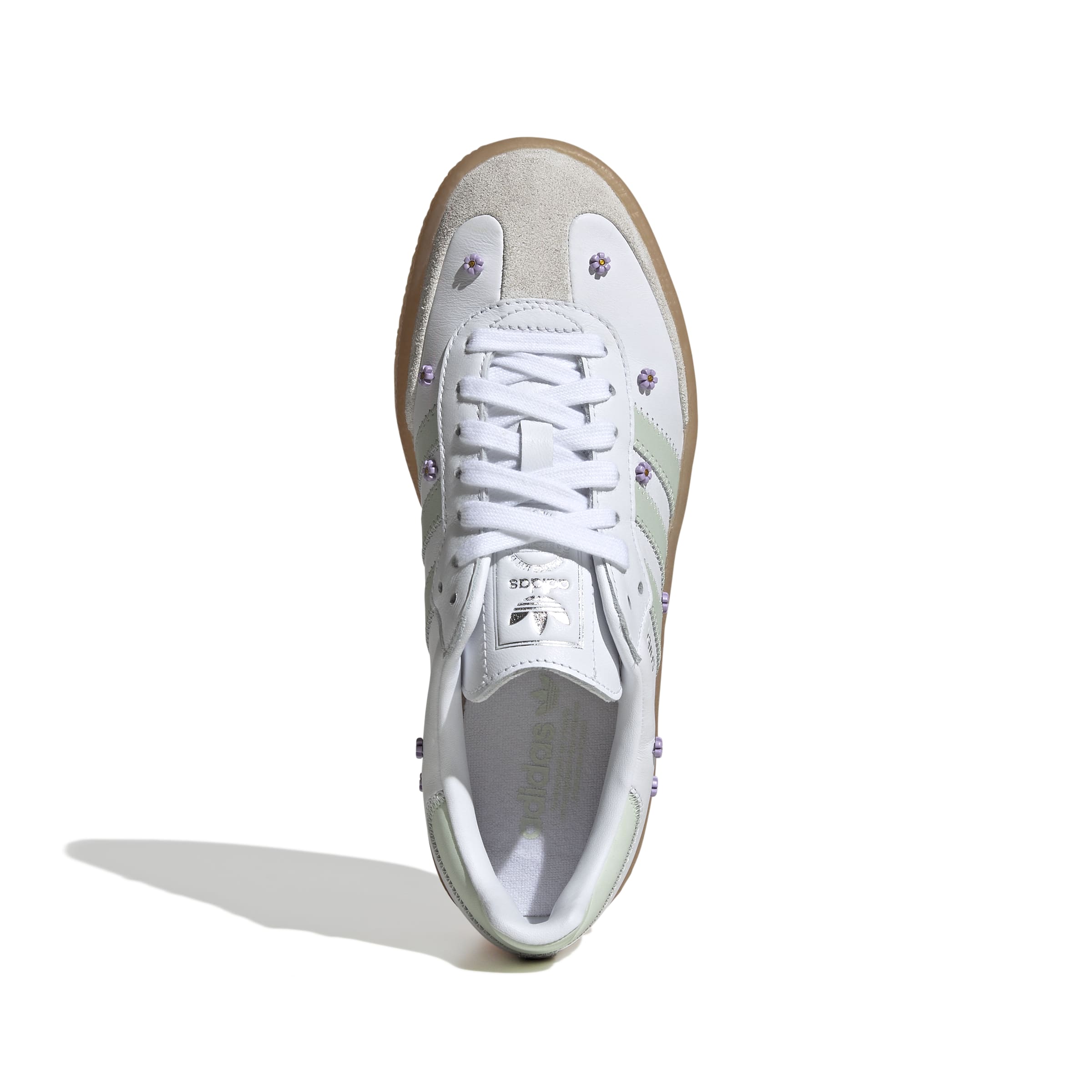 WOMENS ADIDAS SAMBAE FLORAL (WHITE/LINEN GREEN/GUM)