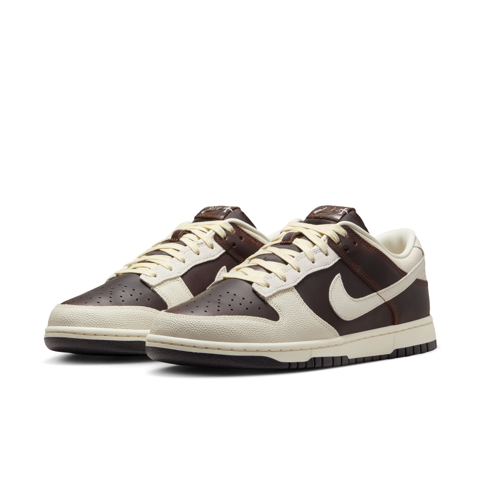 MENS NIKE DUNK LOW RETRO (FAUNA BROWN/SOFT PEARL/BLACK)