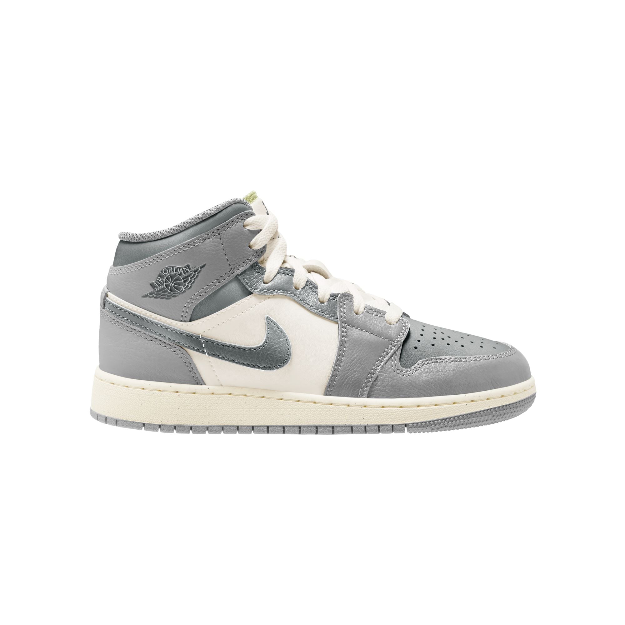 KIDS AIR JORDAN 1 MID SE GS (NEUTRAL GREY/SMOKE GREY/SAIL)