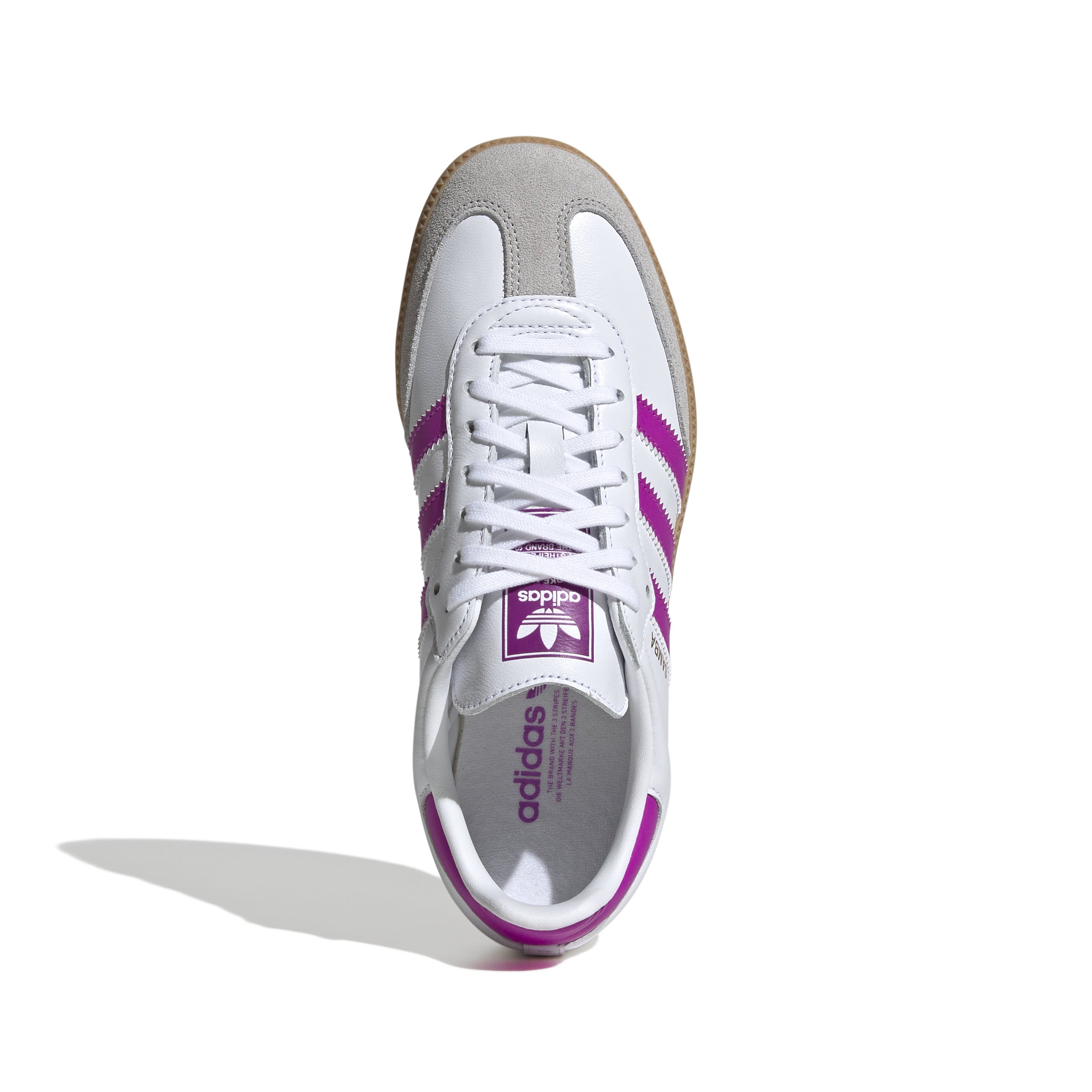 KIDS ADIDAS SAMBA OG J (CLOUD WHITE/PURPLE BLAST/GUM)