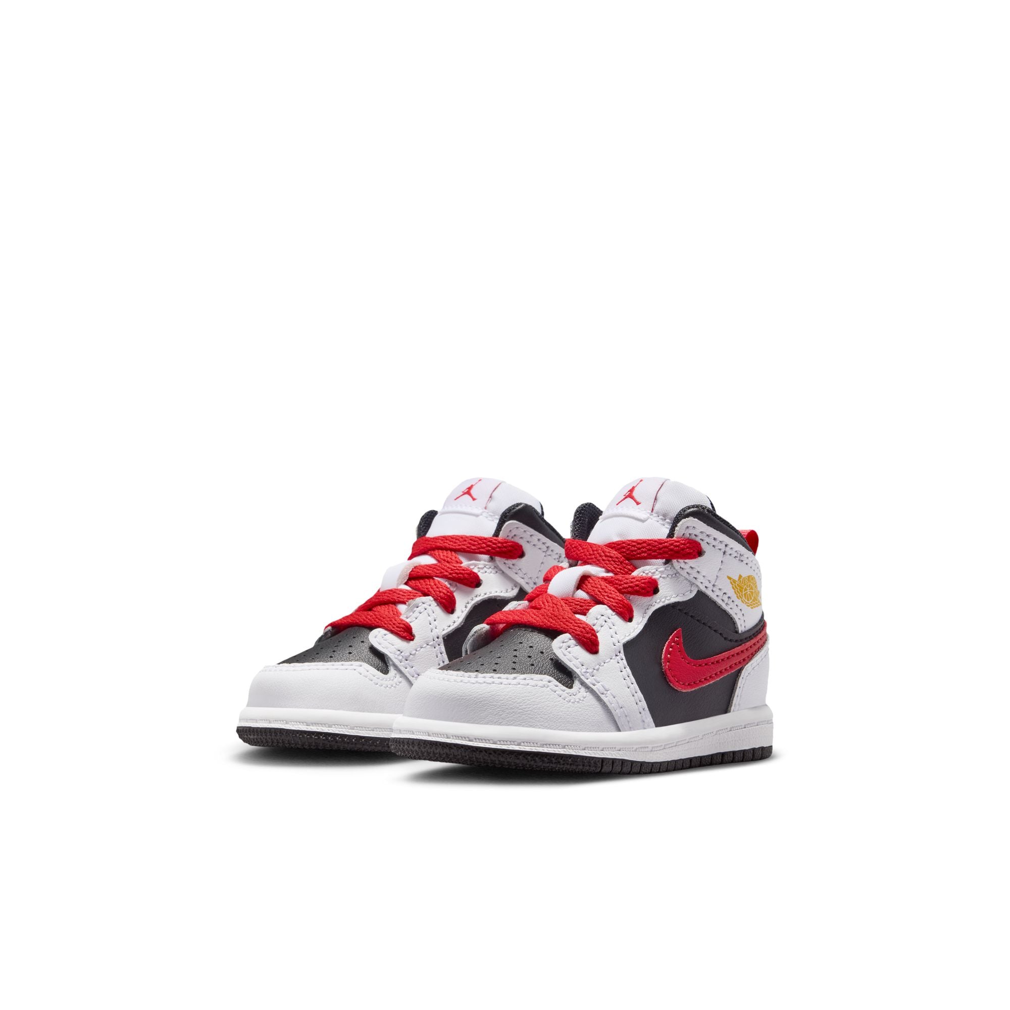 KIDS JORDAN 1 MID TD (BLACK/WHITE/SPEED RED)