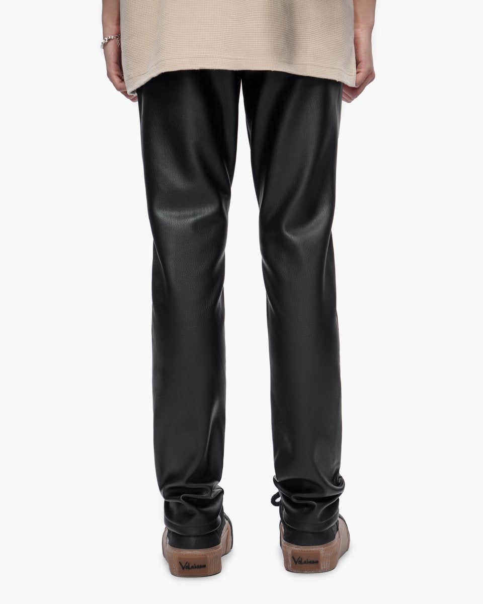 MENS VALABASAS "MR.SLIM" LEATHER JEAN (BLACK LEATHER)