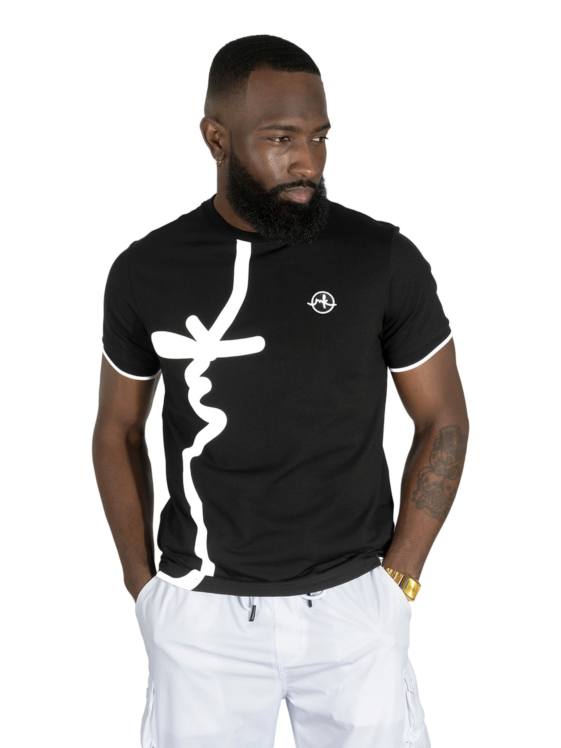 MENS MAKOBI SORRENTO MK T-SHIRT (BLACK)