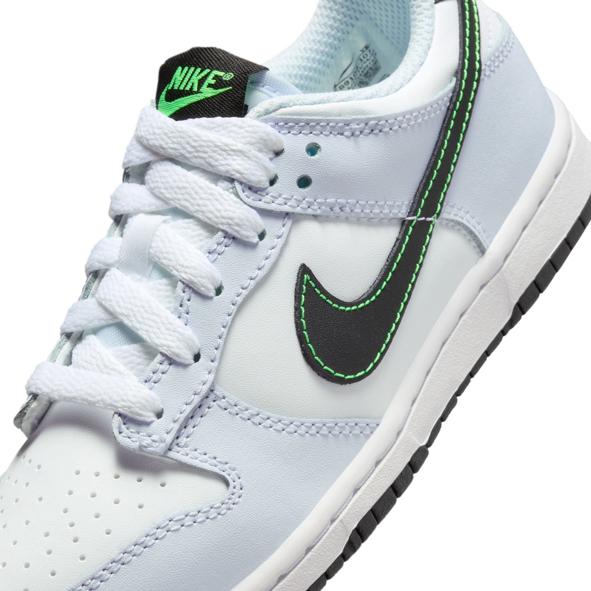 KIDS NIKE DUNK LOW PS (FOOTBALL GREY/GREEN STRIKE)