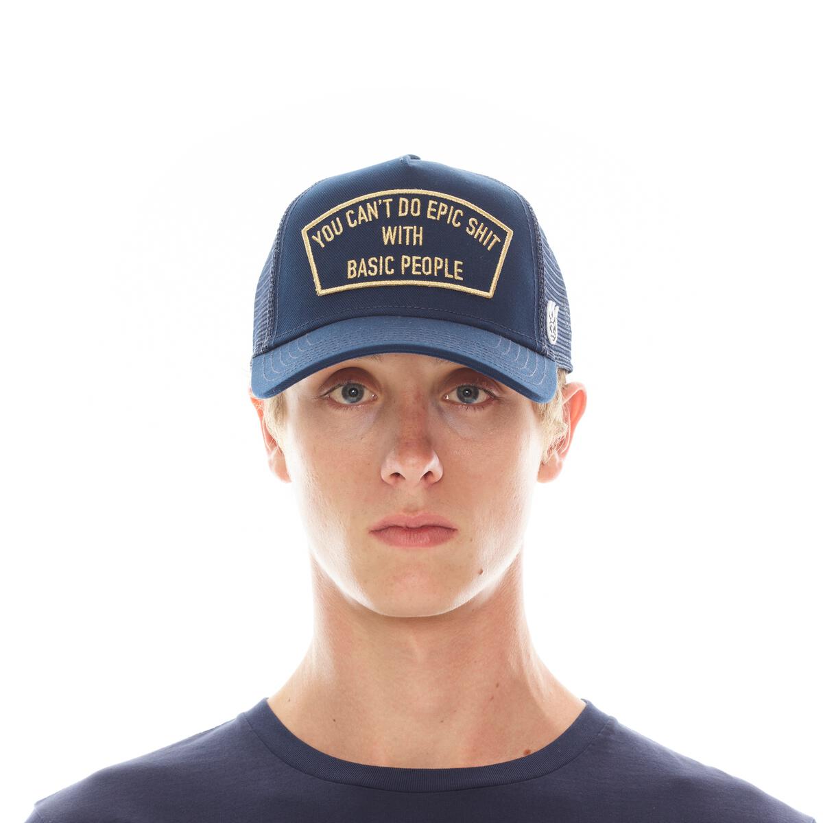 MENS CULT EPIC SHIT MESH BACK TRUCKER CURVED VISOR (NAVY)