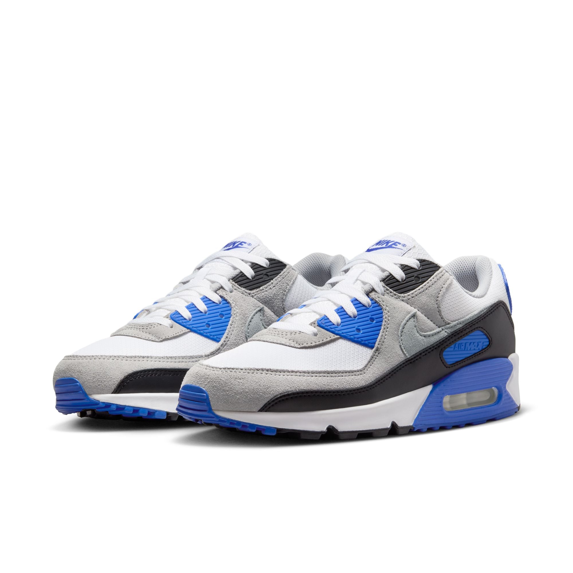 MENS NIKE AIR MAX 90 (WHITE/PARTICLE GREY/LT SMOKE GREY/BLACK)