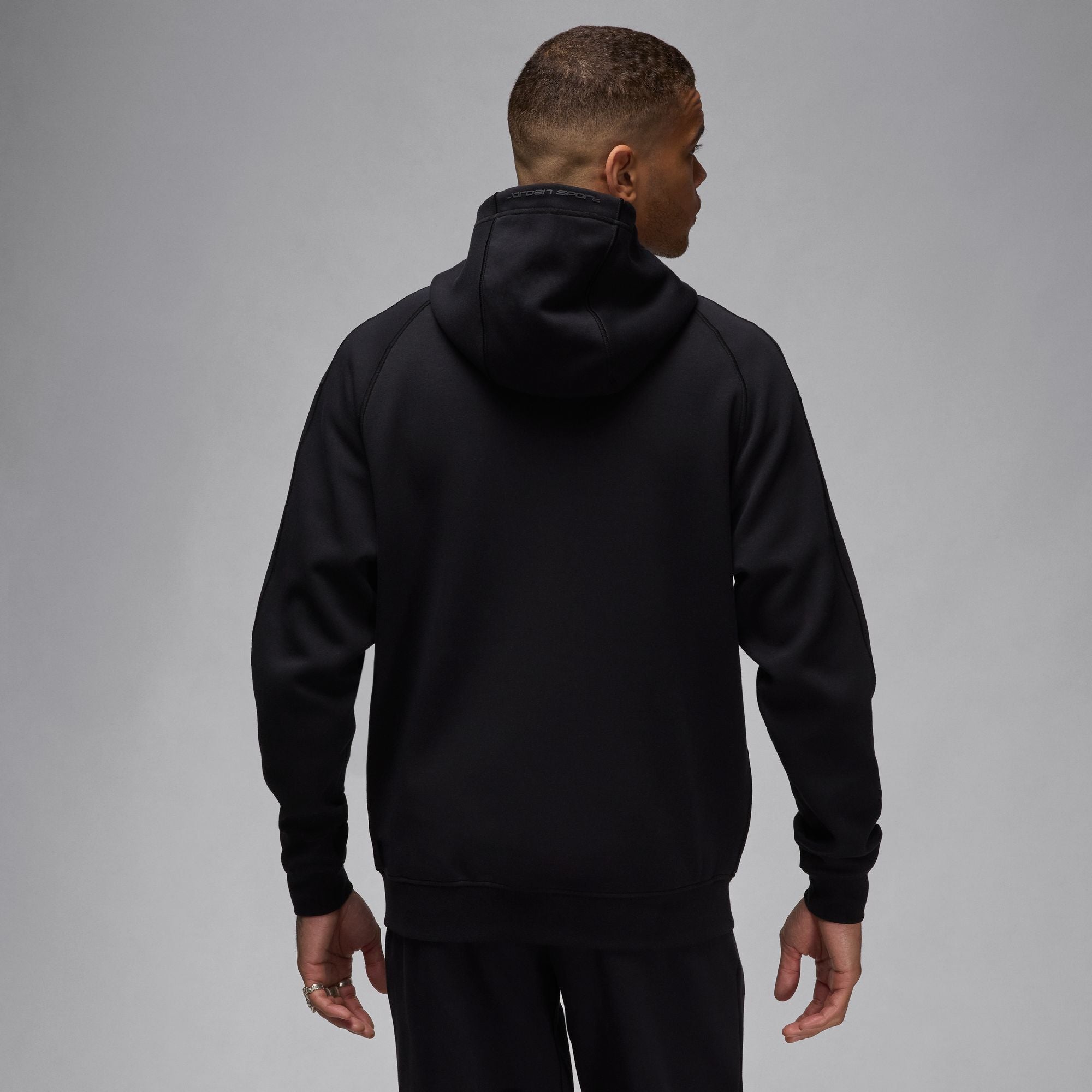 MENS JORDAN SPORT HOOP FLEECE SET (BLACK/DARK SHADOW)