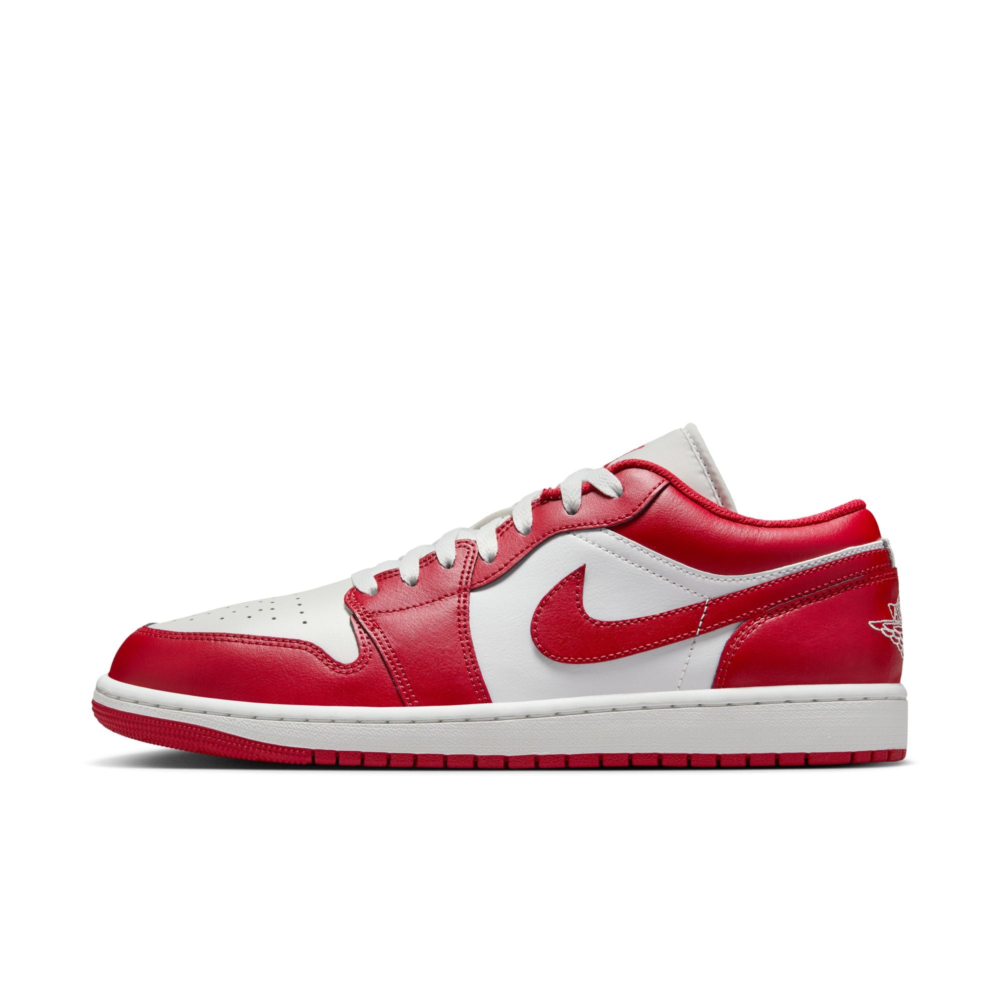 MENS AIR JORDAN 1 LOW (SUMMIT WHITE/VARSITY RED)