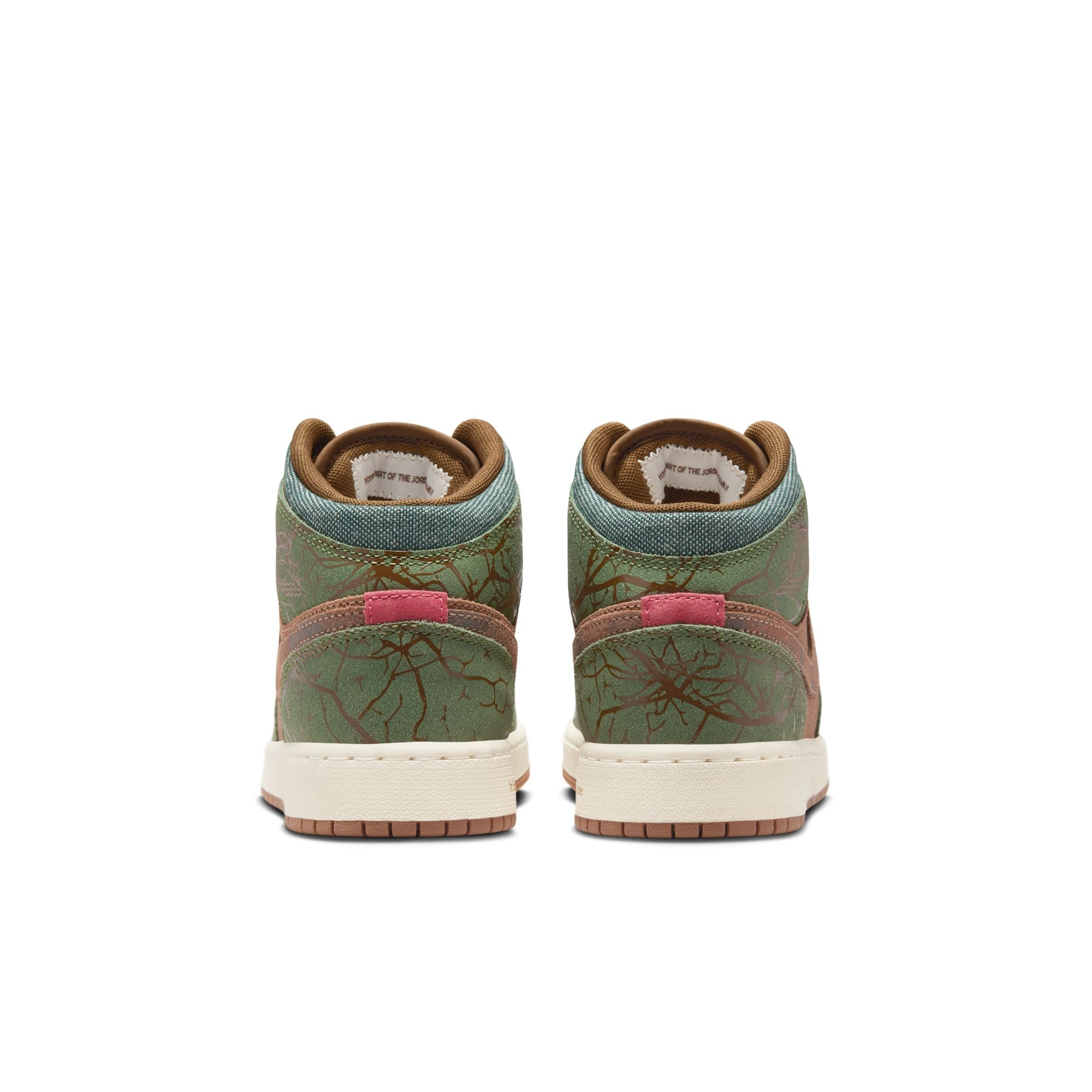 KIDS AIR JORDAN 1 MID SS GS (ARCHAEO BROWN/LIGHT OLIVE/TREELINE)