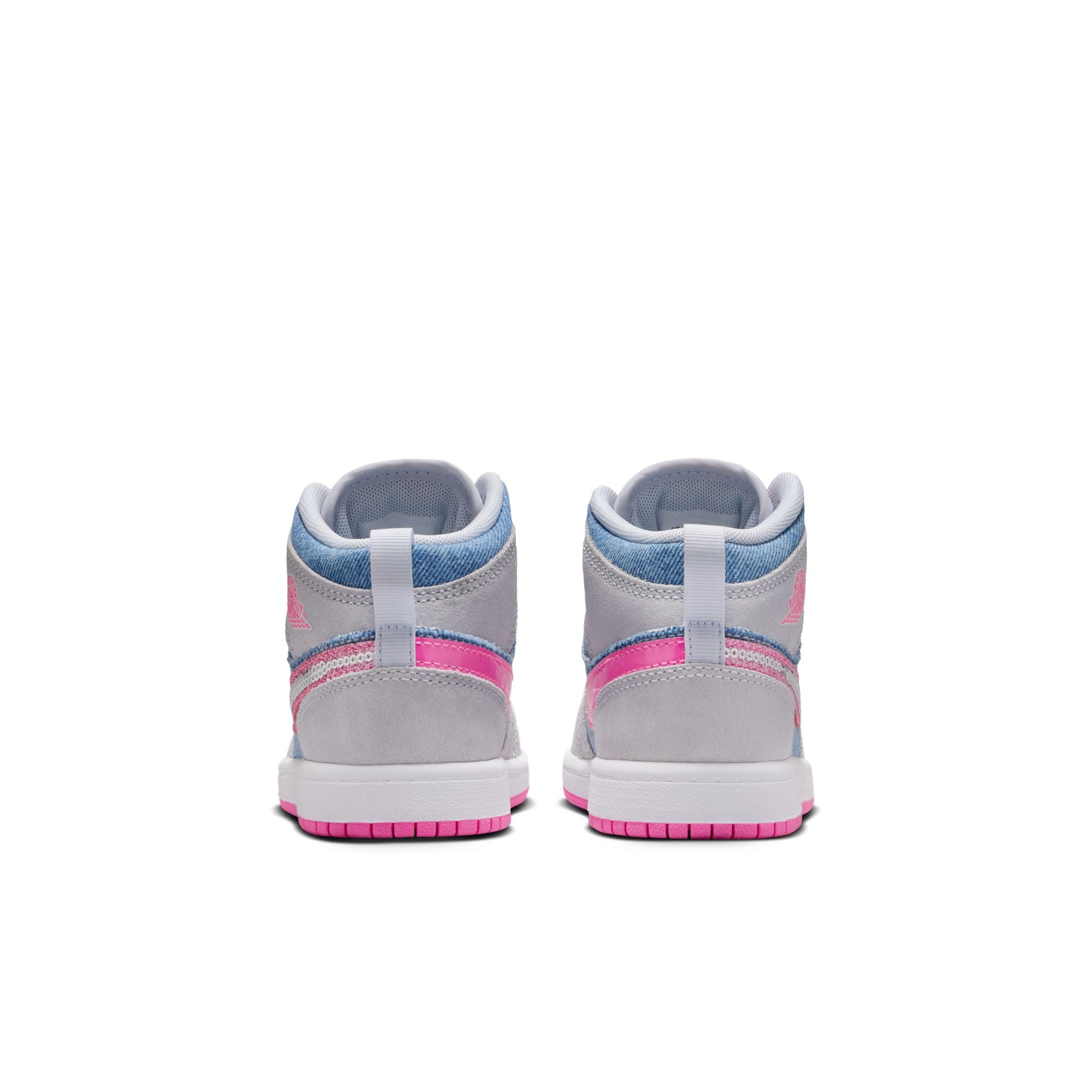 KIDS JORDAN 1 MID SE PS (COBALT BLISS/PINK GLOW/WHITE)