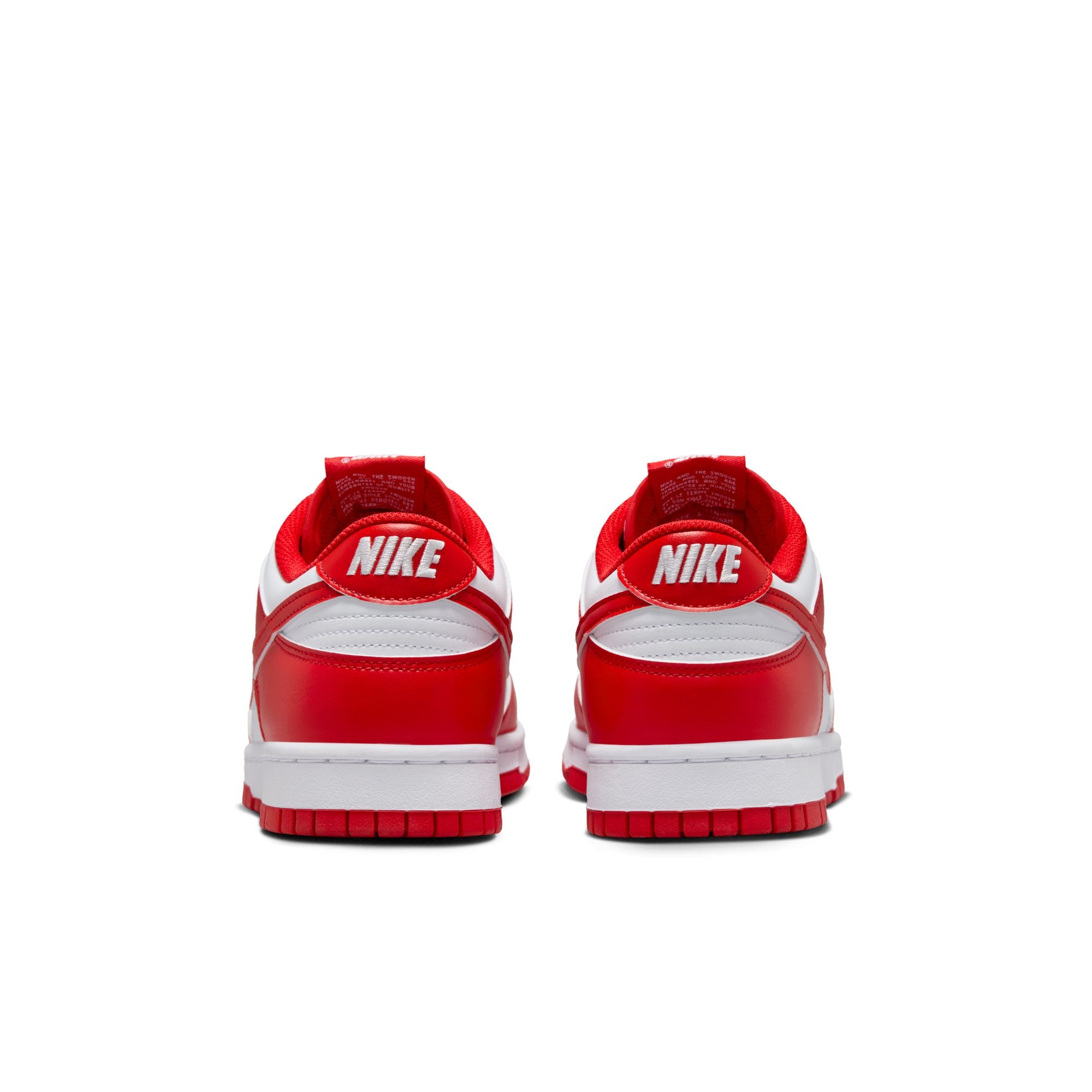 MENS NIKE DUNK LOW RETRO (WHITE/UNIVERSITY RED)