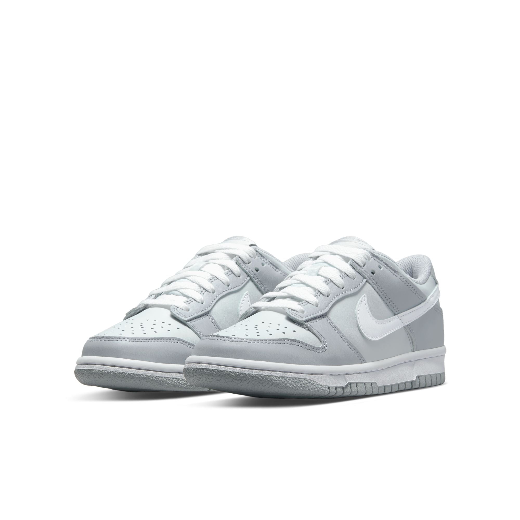 KIDS NIKE DUNK LOW GS (PURE PLATINUM/WHITE/WOLF GREY)