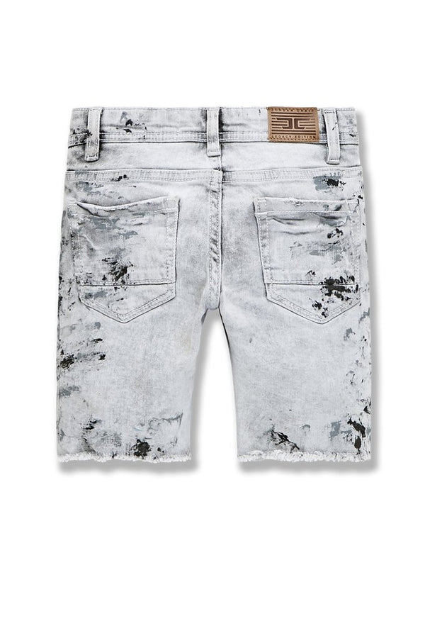 KID'S JORDAN CRAIG VENGEANCE DENIM SHORTS (BLEACH WHITE)