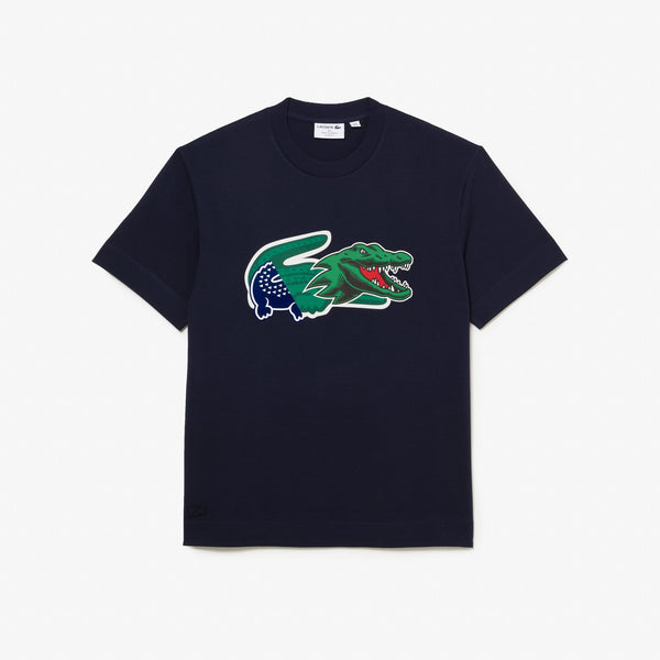 MEN'S HOLIDAY RELAXED FIT OVERSIZED CROCODILE T-SHIRT (NAVY)