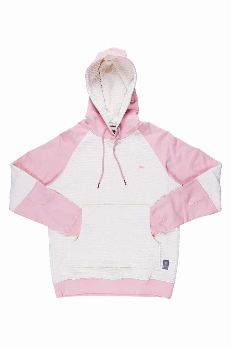 HAMPTON | MEN'S FRENCH TERRY COLOR BLOCKED HOODIE (ROSE)