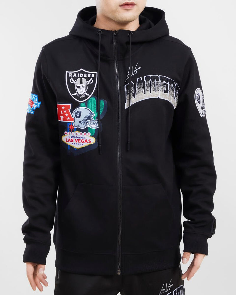 LAS VEGAS RAIDERS HOME TOWN DK FZ HOODIE (BLACK)