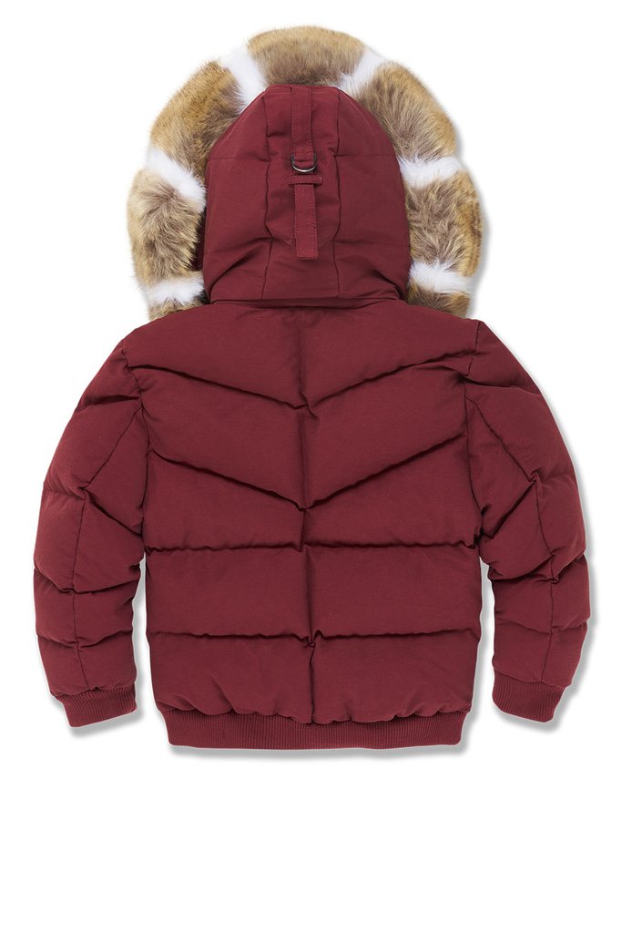 KID'S JORDAN CRAIG HOLLIS BOMBER JACKET (BORDEAUX)