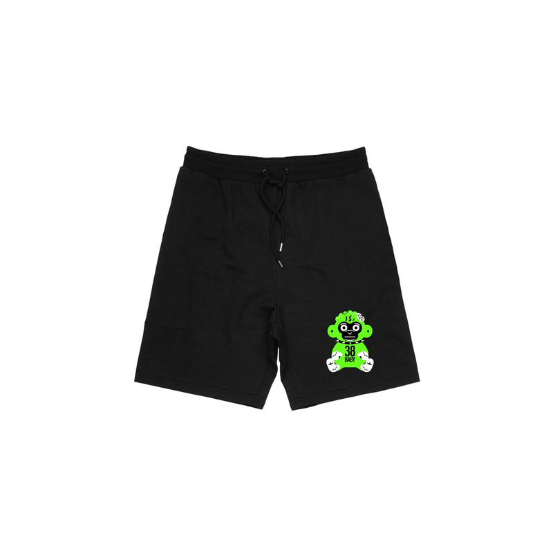KID'S 38 BABY SHORT (BLACK/LIME)