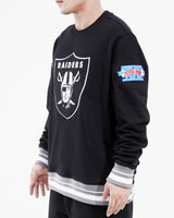 LAS VEGAS RAIDERS MASH UP LOGO CREWNECK (BLACK)