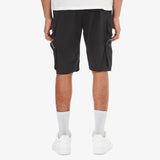 MEN'S LIFE CODE BY COPPER RIVET NYLON SHORTS W/ CARGO POCKETS (BLACK)