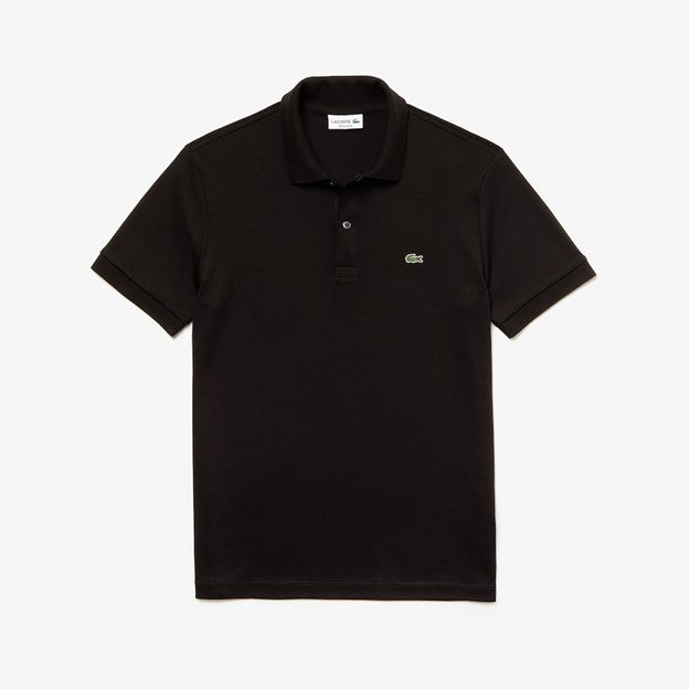 MENS LACOSTE REGULAR FIT ULTRA SOFT COTTON JERSEY POLO (BLACK)