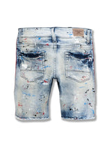 KID'S JORDAN CRAIG SPARTA STRIPED DENIM SHORTS (SOUTH BEACH)