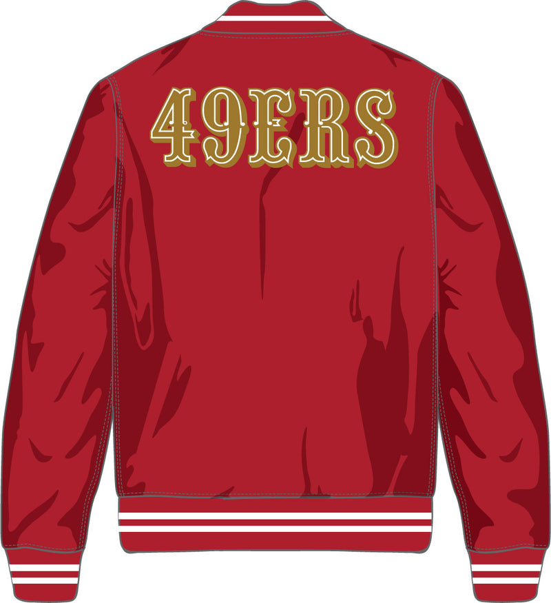 Mitchell and Ness SF 49ers Men's Mitchell & Ness Red Satin Pullover