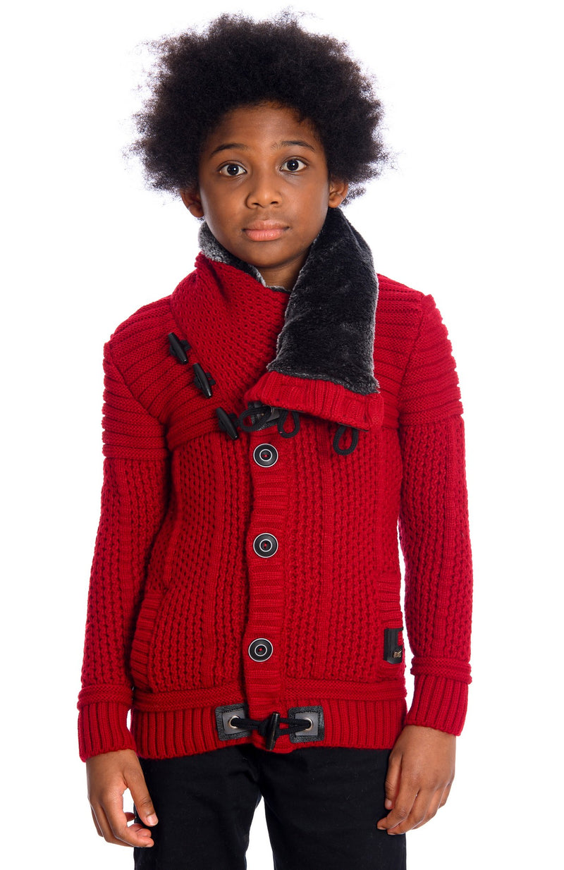 KID'S LCR SWEATER K-7100 (DARK RED)
