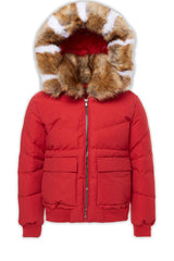 MEN'S JORDAN CRAIG BIG AND TALL HOLLIS BOMBER JACKET (RED)