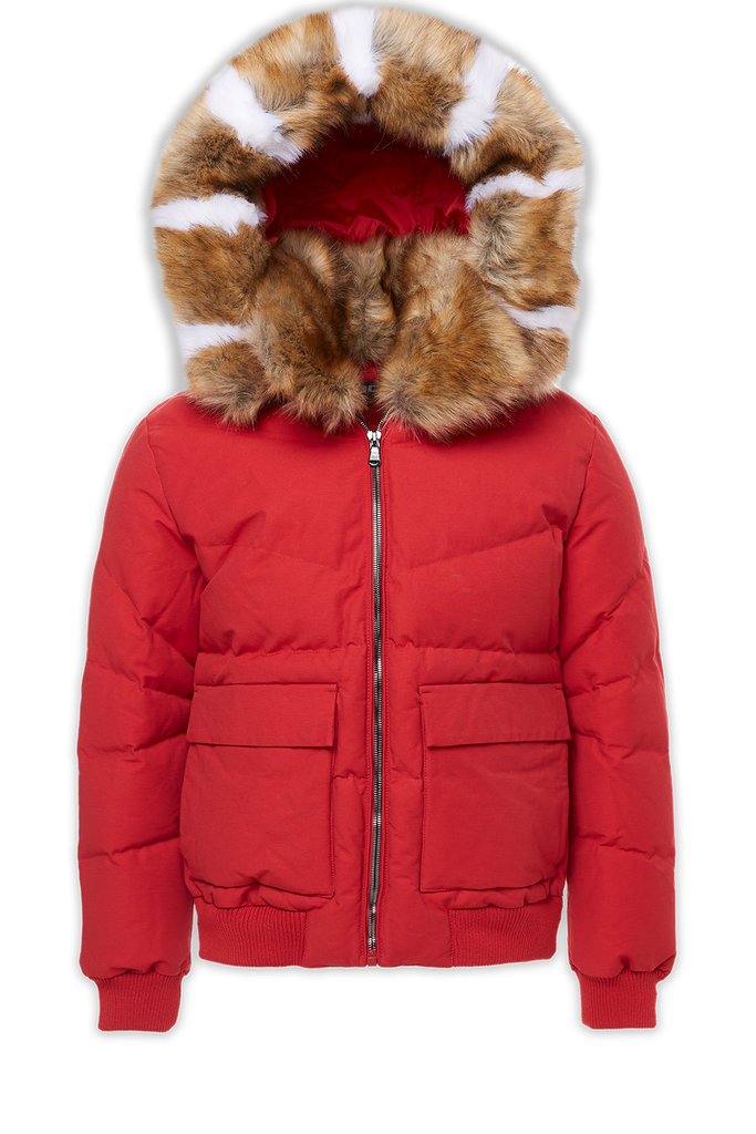 MEN'S JORDAN CRAIG BIG AND TALL HOLLIS BOMBER JACKET (RED)