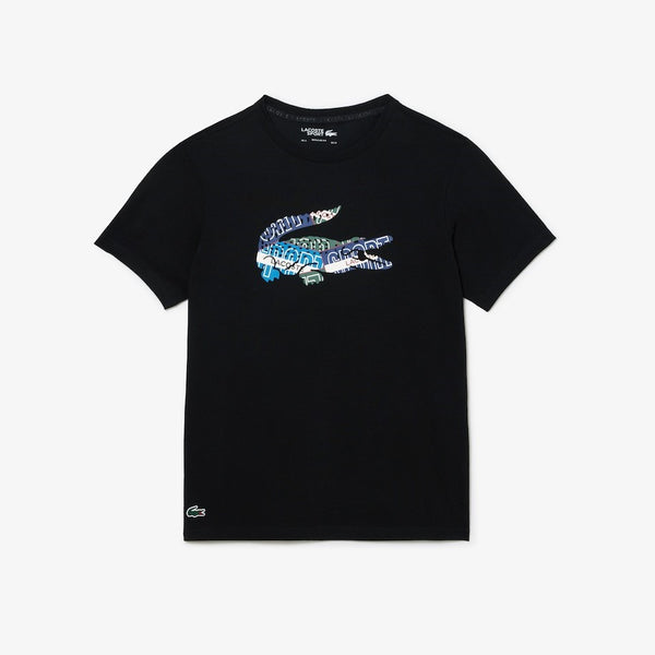 MEN'S LACOSTE COTTON JERSEY SPORT T-SHIRT (BLACK)