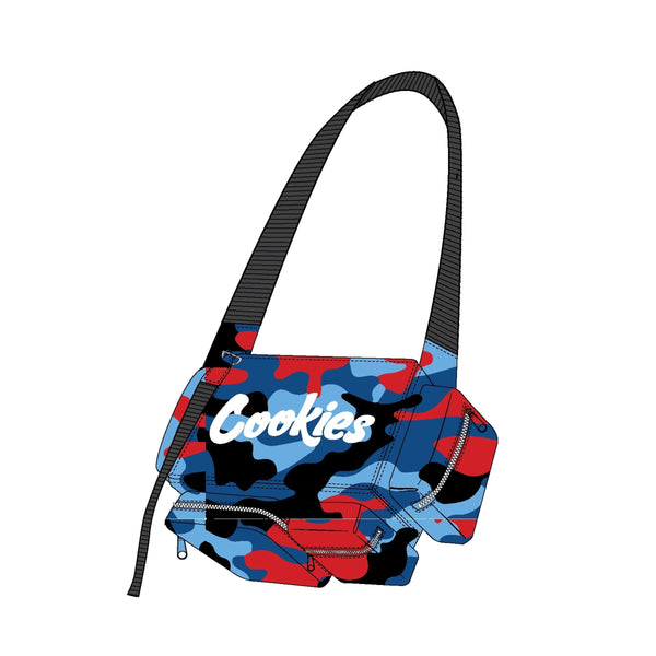 Cookies Layers Honeycomb Smell Proof Nylon Shoulder Bag Navy Camo / One Size