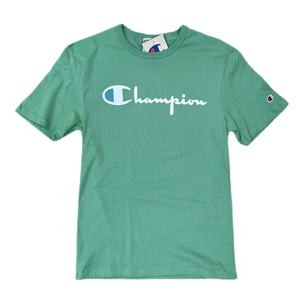 Green champion cropped store shirt