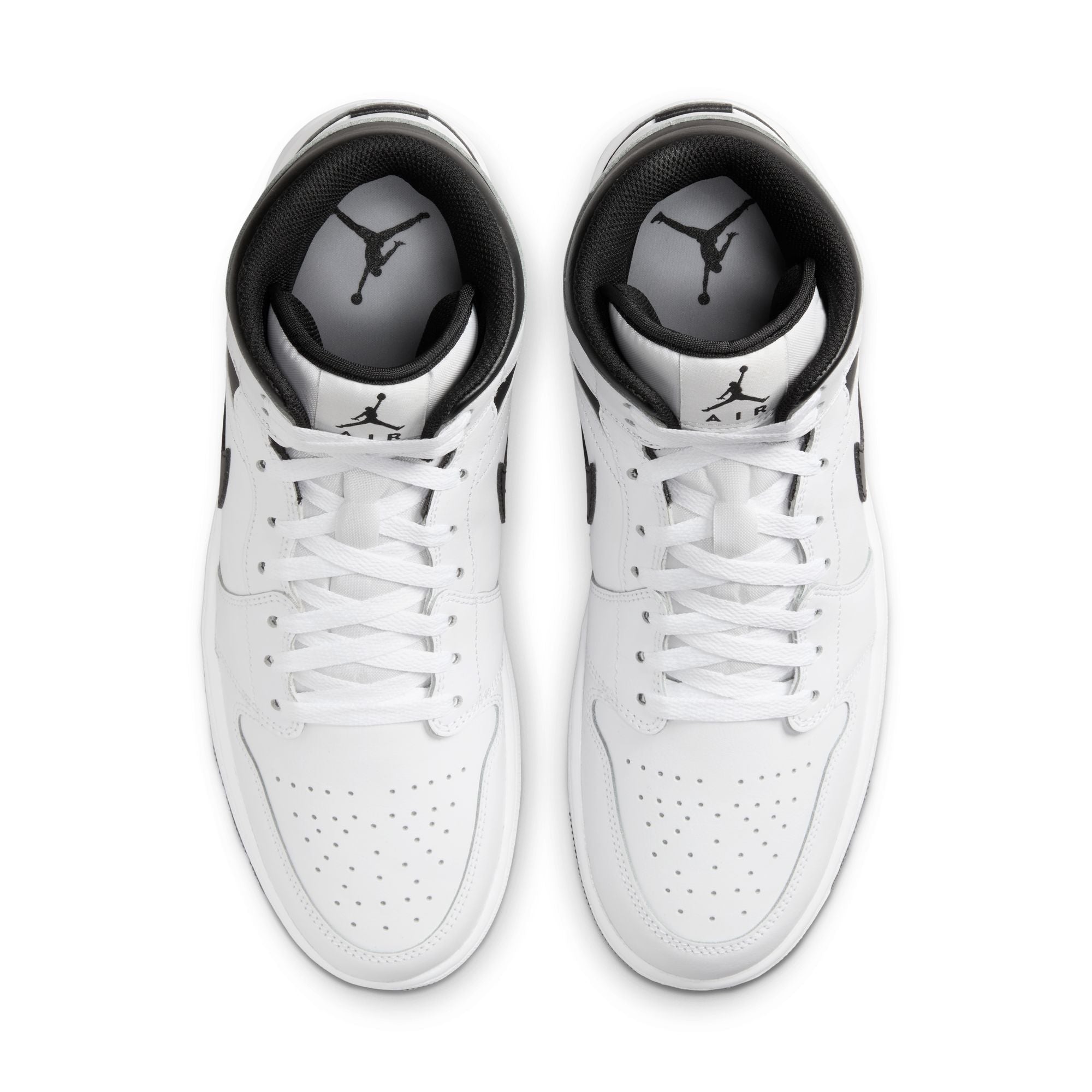 MENS AIR JORDAN 1 MID (WHITE/BLACK)