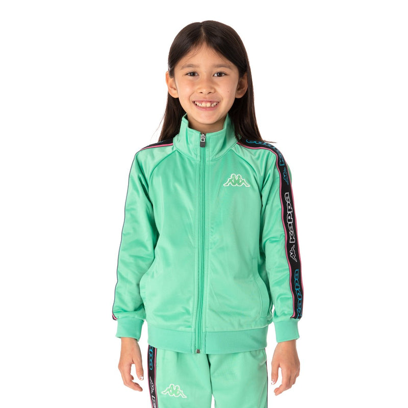 KID'S KAPPA LOGO TAPE ARTEM 2 TRACKSUIT (GREEN)