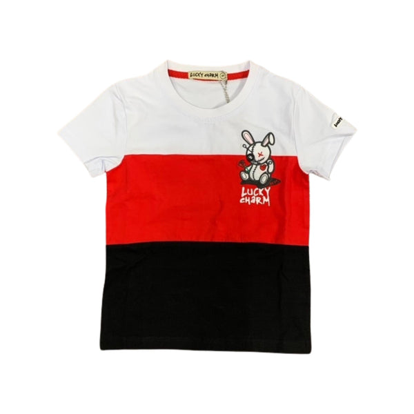 KID'S "LUCKY CHARM" COLOR BLOCK T-SHIRT (RED)