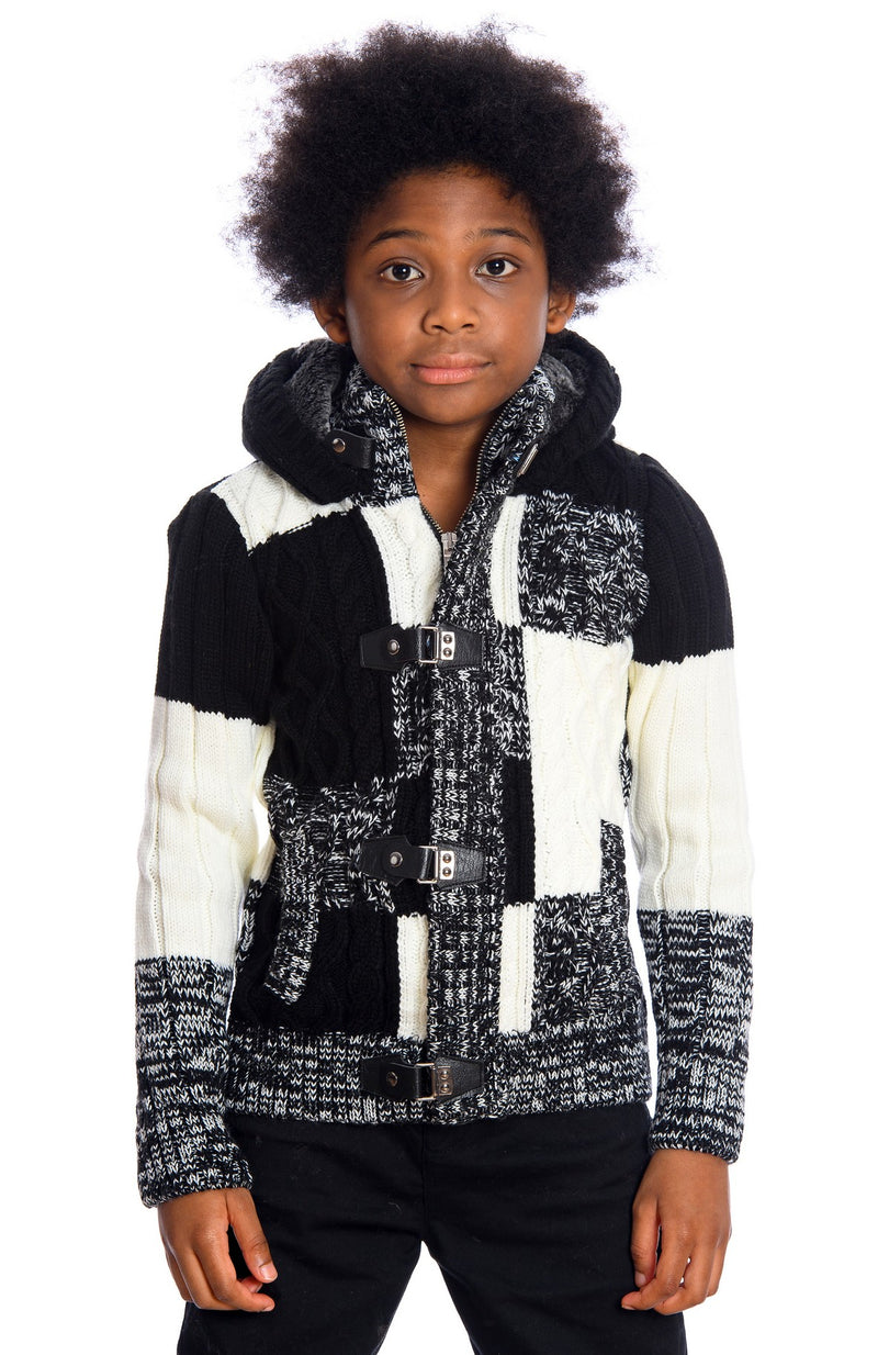KID'S LCR SWEATER K-6590 (BLACK/ECRU)