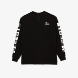 MEN'S LACOSTE LOOSE FIT TWO-PLY PIQUÉ SWEATSHIRT (BLACK)