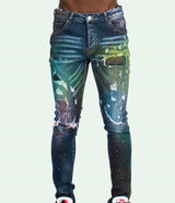 MEN'S SPRAY PAINT DENIM JEAN