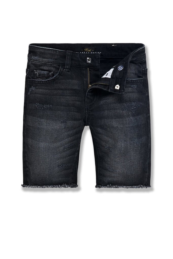 KID'S JORDAN CRAIG EDISON DENIM SHORTS (BLACK SHADOW)